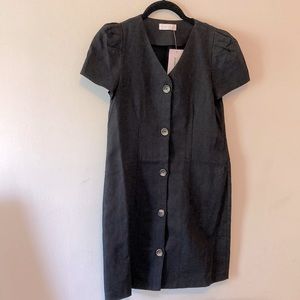 Oak + Fort black linen dress XS - NWT